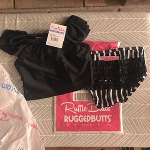 Toddler Girls Ruffle Butts Striped Bikini 3T